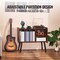 Wooden Record Player Table with Storage, Fits 220 Vinyl Records, Brown